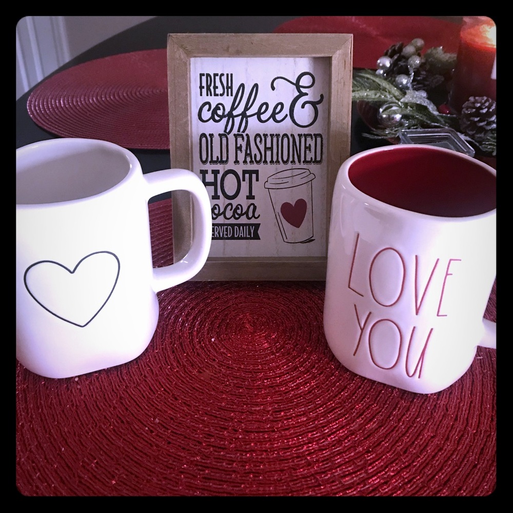 2 rae Dunn mugs perfect for valentines day❤️